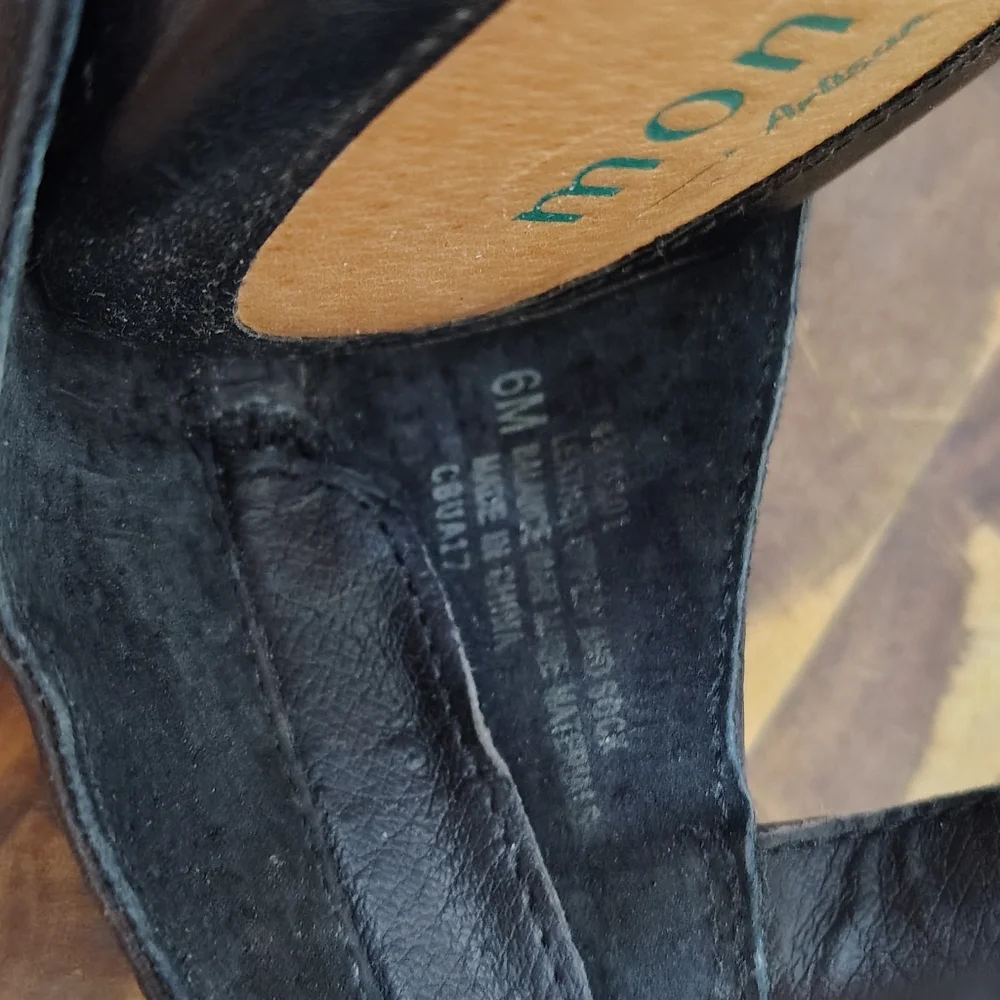 Montana black leather sandals Size 6 - Picture 9 of 9